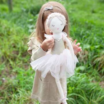 MON AMI Ballerina Stuffed Doll - 22”, Plush Ballerina Doll for Girls, Use as Toy or Room Decor, Great Gift for Kids of All Ages