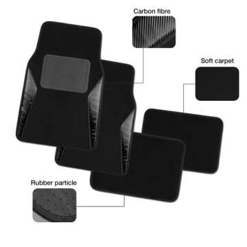 Universal Heavy Duty Car Mats with Anti-Slip Design