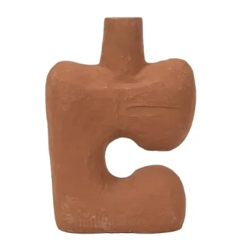 Bloomingville Modern Abstract Paper Mache Vase - Unique Design