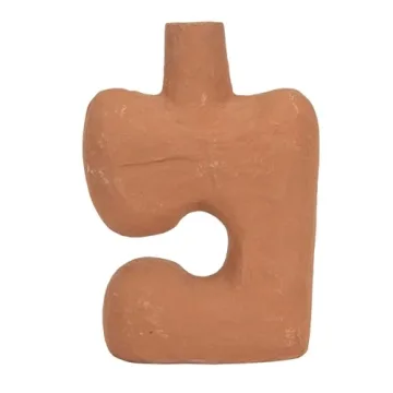 Bloomingville Modern Abstract Paper Mache Vase - Unique Design