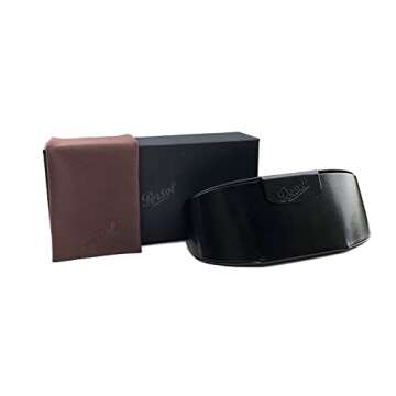 Persol PO0649 1025S3 54MM Resina E Sale/Crystal Lens Polarized Gradient Blue Aviator Sunglasses for Men + BUNDLE With Designer iWear Eyewear Kit