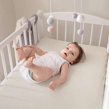 lulumoon Baby Muslin Crib Sheets for Newborns 2 Pack