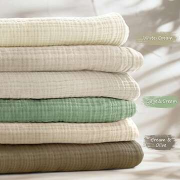 lulumoon Baby Muslin Crib Sheets for Newborns 2 Pack