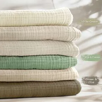 lulumoon Baby Muslin Crib Sheets for Newborns 2 Pack