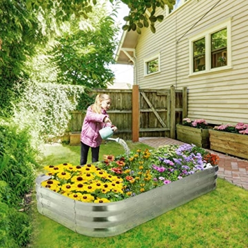 POTEY Raised Garden Bed Kit – Easy to Assemble for Outdoors