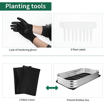 POTEY Raised Garden Bed Kit – Easy to Assemble for Outdoors