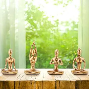 Leekung Yoga Statue Set for Home Decor – Meditation Zen Accents