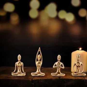 Leekung Yoga Statue Set for Home Decor – Meditation Zen Accents