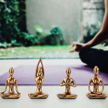 Leekung Yoga Statue Set for Home Decor – Meditation Zen Accents