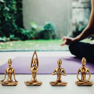 Leekung Yoga Statue Set for Home Decor – Meditation Zen Accents