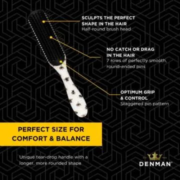 Denman Curly Hair Brush D3 - The Ultimate Curl Definer
