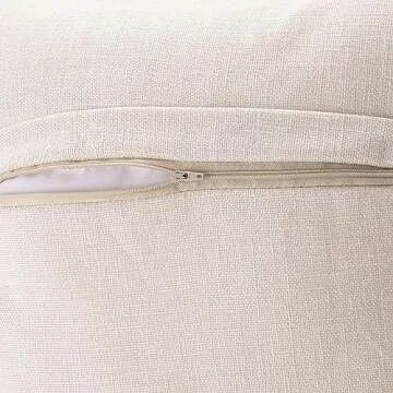 Stylish Farmhouse Ivory Pillow Covers with Coconut Buttons