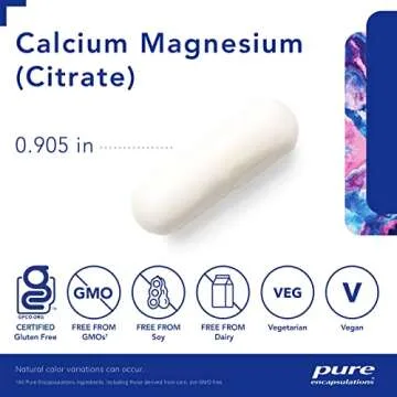 Pure Encapsulations Calcium Magnesium for Bone Health Support