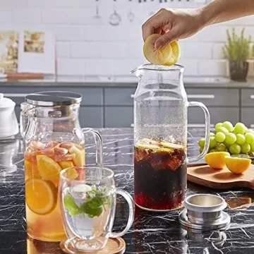 Stylish 1.2L Glass Pitcher for Everyday Use