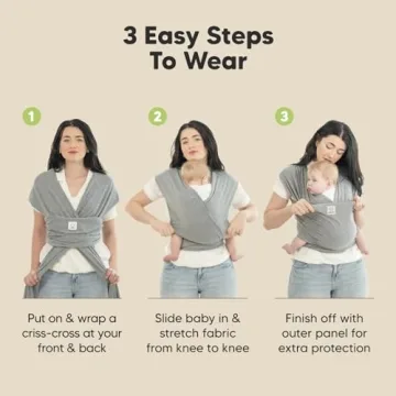 KeaBabies Baby Wrap Carrier - Universal Fit for Comfort