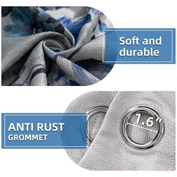 MYSKY HOME Blackout Curtains with Elegant Floral Design