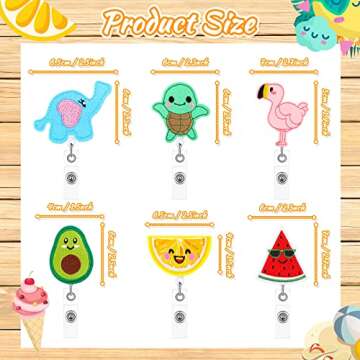 Cute Nurse Badge Reel Holder Set - 6 Funny Felt Designs