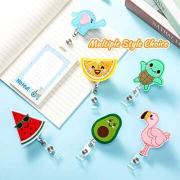Cute and Functional 6 Pcs Badge Reel Holder Set for Professionals