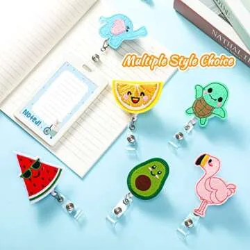 Cute and Functional 6 Pcs Badge Reel Holder Set for Professionals