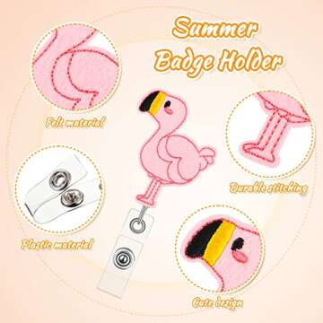 Cute and Functional 6 Pcs Badge Reel Holder Set for Professionals