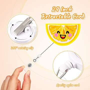 Cute and Functional 6 Pcs Badge Reel Holder Set for Professionals