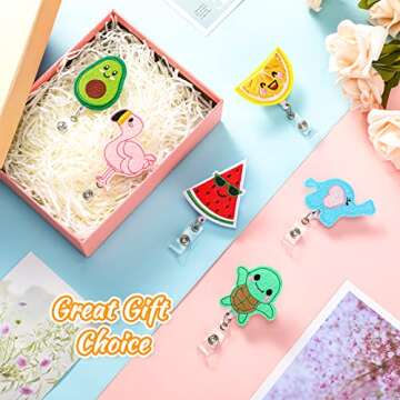 Cute and Functional 6 Pcs Badge Reel Holder Set for Professionals