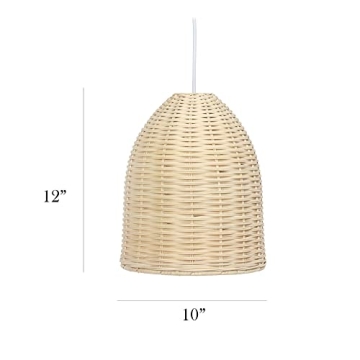 Elegant Designs Rattan Downlight Pendant for Any Room