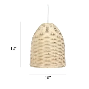 Elegant Designs Rattan Downlight Pendant for Any Room