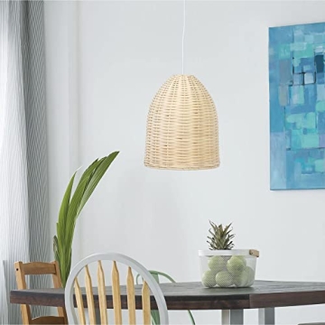 Elegant Designs Rattan Downlight Pendant for Any Room