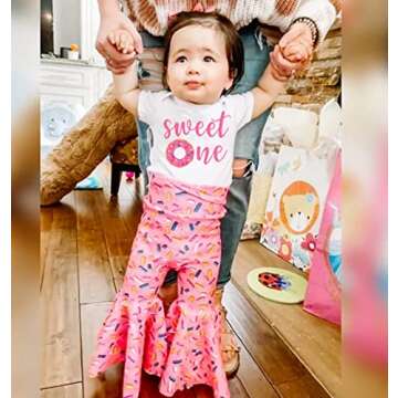 Lamuusaa Toddler Birthday Outfit Sweet One Two Sweet Set