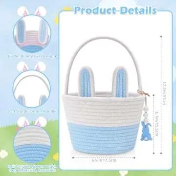 Personalized Bunny Easter Baskets for Kids