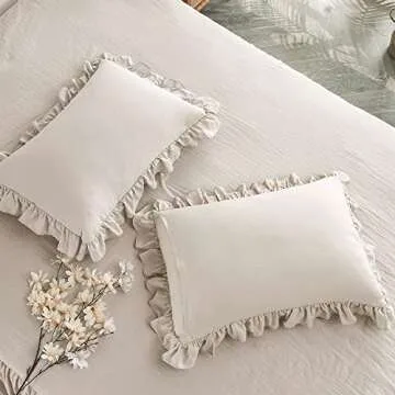 Chic Vintage Farmhouse Bedspread Set with Pillow Shams