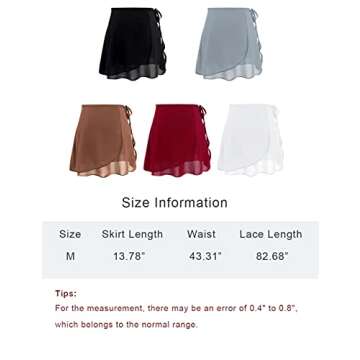 Lovdaswi Women Ballet Dance Chiffon Wrap Skirts