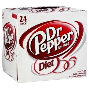 Diet Dr. Pepper, 12 Oz Cans, 24 Pack - Refreshing Zero-Calorie Soda