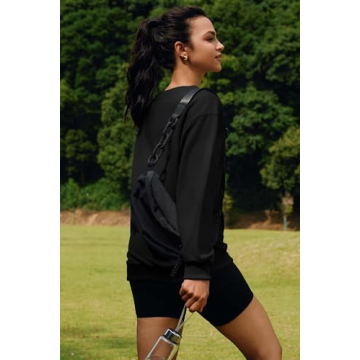 ReachMe Womens Cute Graphic Crewneck Sweatshirts Fashion Smile Pullover Tops Casual Loose Happy Face Sweatshirt(2 Black,S)