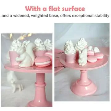 Cake Display Stand Elegant Pink Cake Stand for Versatile Dessert Display for Cupcake Dessert Fruit Pink(S)