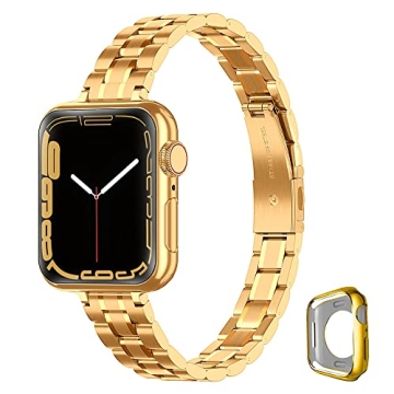 Stylish CSJCUBIC Metal Band for Apple Watch - Gold