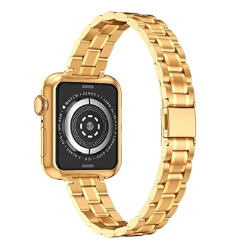 Stylish CSJCUBIC Metal Band for Apple Watch - Gold