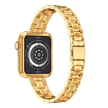 Stylish CSJCUBIC Metal Band for Apple Watch - Gold