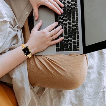 Stylish CSJCUBIC Metal Band for Apple Watch - Gold