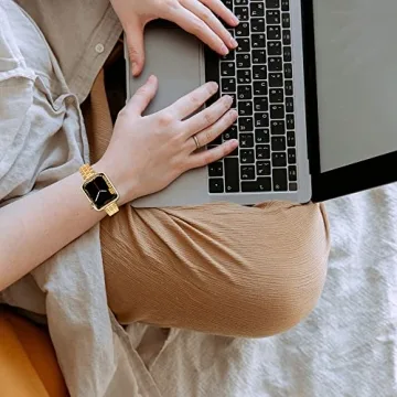 Stylish CSJCUBIC Metal Band for Apple Watch - Gold