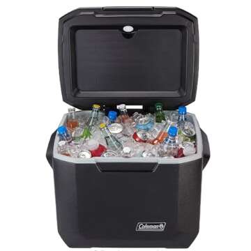 Coleman Insulated Can Cooler: 50 Quart Xtreme 5 Day Wheeled Cooler, Insulated Cooler with Wheels Keeps Ice for 5 Days, Portable Rolling Hard Cooler