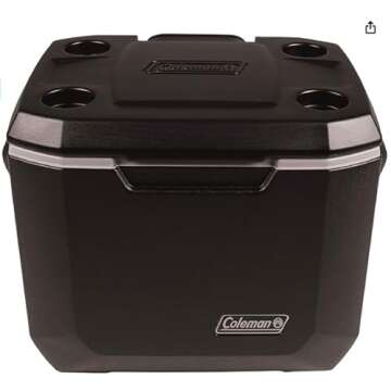 Coleman Insulated Can Cooler: 50 Quart Xtreme 5 Day Wheeled Cooler, Insulated Cooler with Wheels Keeps Ice for 5 Days, Portable Rolling Hard Cooler