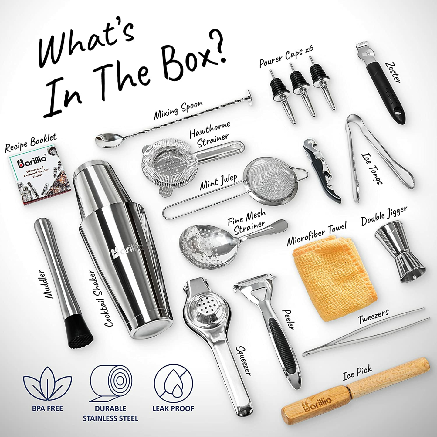 Professional Travel Bartender Kit with Bag