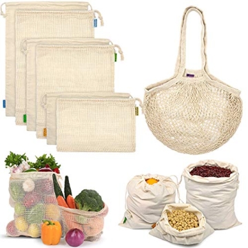 Qinline Reusable Produce Bags Sustainable Food Storage Bags