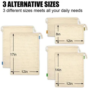 Qinline Reusable Produce Bags Sustainable Food Storage Bags
