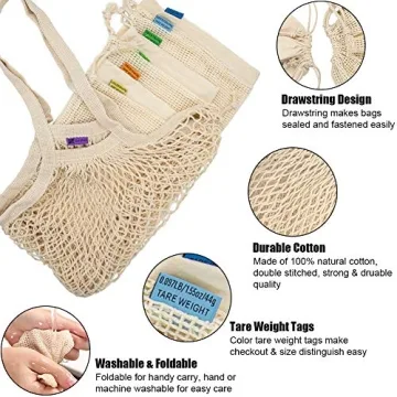 Qinline Reusable Produce Bags Sustainable Food Storage Bags