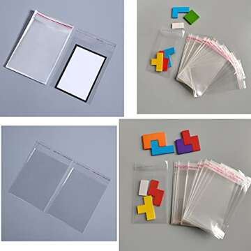 Self Sealing Cellophane Bags for Gifts - 100 Pcs