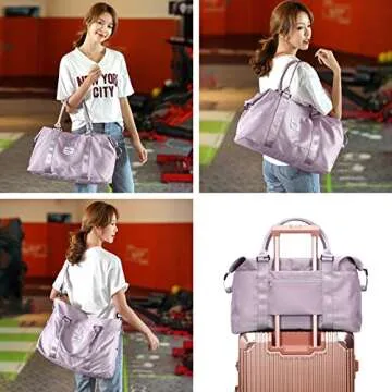 Stylish Travel Duffel Bag for Women with Organizing Features