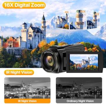 ZNIARAKL 5K Camcorder - 48MP WiFi & Night Vision